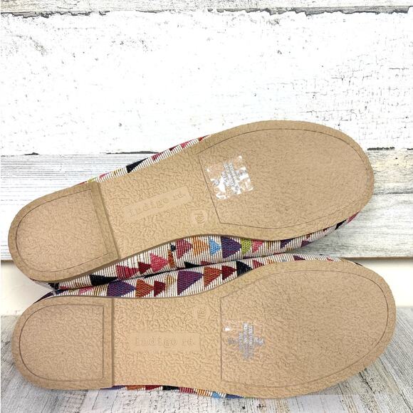 Indigo Rd. Womens 7.5 Faux Fur Lined Textile Aztec Moccasin Slip-On Slippers NEW - Picture 6 of 8